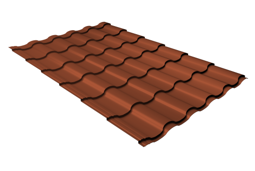Профиль волновой кредо 0,45 PE RAL 8004 терракота