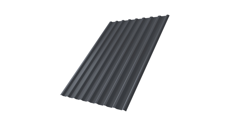 Профнастил С20R 0,5 Satin RAL 7024 мокрый асфальт