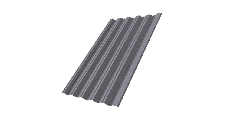 Профнастил НС35 R 0.45 PE RAL 7004 сигнальный серый