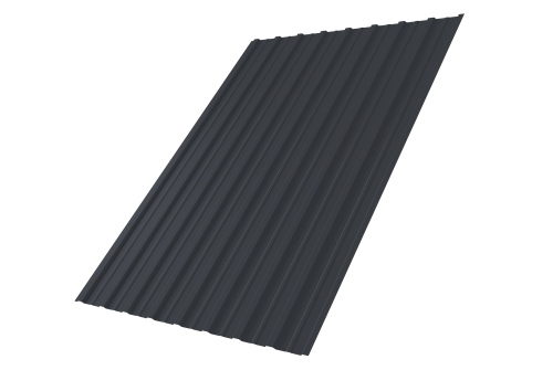 Профнастил С10A 0,45 PE-Double RAL 7024 мокрый асфальт