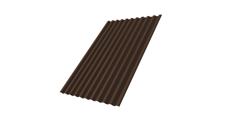 Профнастил С21R GL 0,5 PurLite Мatt RAL 8017 шоколад