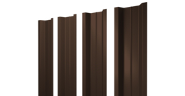 Штакетник П-образный В с прямым резом 0,4 PE RAL 8017 шоколад