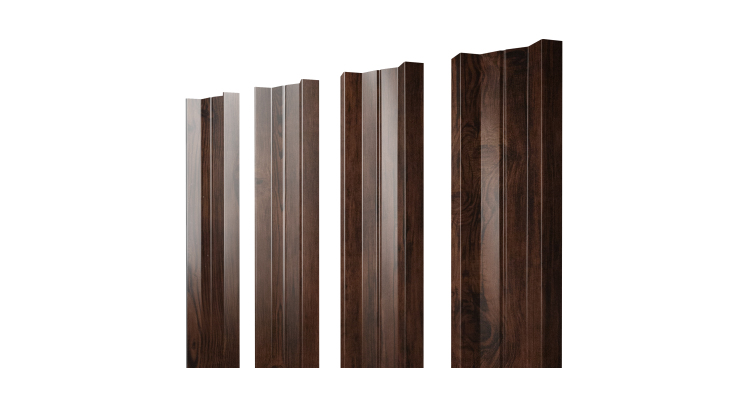 Штакетник М-образный В с прямым резом 0.45 Print Elite Cherry Wood TwinColor