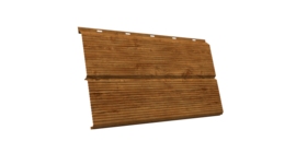 ЭкоБрус 0,345 Gofr 0.45 Print Elite с пленкой Golden Wood TwinColor