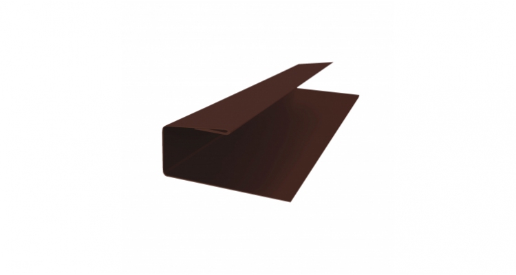 J-Профиль 12мм 0,5 Satin с пленкой RAL 8017 шоколад (2м)