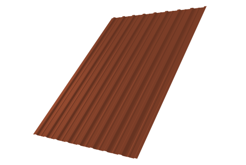 Профнастил С10A 0,45 PE RAL 8004 терракота