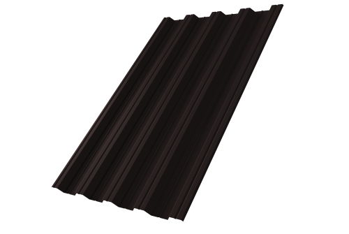 Профнастил НС44 Grand Line 0,5 PurLite Matt RAL 9005 черный