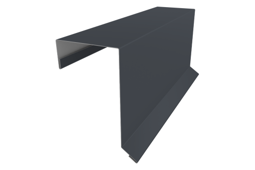 Планка торцевая кровельная фальц 65х97 0,45 Drap RAL 7024 мокрый асфальт (2м)