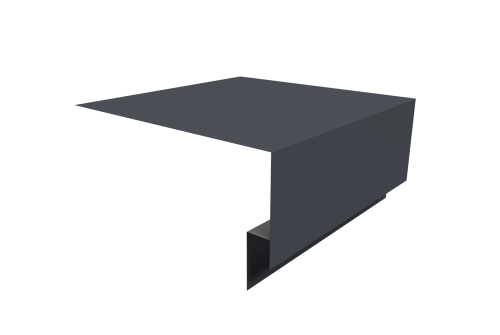 Планка околооконная сложная Экобрус Grand Line 200х75х25 0,45 Drap ST RAL 7024 мокрый асфальт (3м)