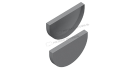 Заглушка желоба Металл Профиль ПРОЕКТ D185 Ral 7004