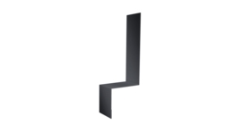 Планка примыкание боковое фальц 0,45 Drap ST RAL 7024 мокрый асфальт (3м)