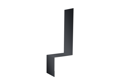 Планка примыкание боковое фальц 0,5 Satin Matt RAL 7024 мокрый асфальт (3м)