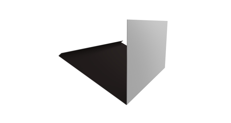 Планка примыкание верхнее к трубе фальц Grand Line 0,5 Drap TX RAL 9005 черный (2м)