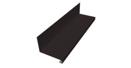 Планка примыкание нижнее к трубе фальц 0,45 Drap TR RAL 9005 черный (2м)