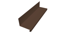 Планка примыкание нижнее к трубе фальц 0,45 Drap TwinColor RAL 8017 шоколад (3м)