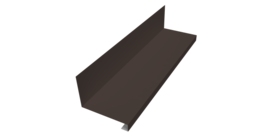 Планка примыкание нижнее к трубе для Кликфальц Pro 0,45 PE с пленкой RR 32 темно-коричневый (2м)