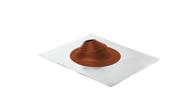 Проходной элемент MF угловой №1 (75-200мм) +240 силиконовый (металлический неокрашенный фланец) терракотовый