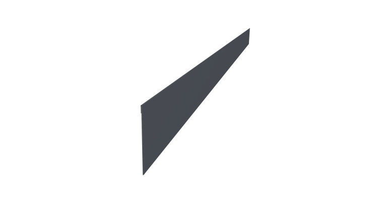 Ламель забора жалюзи Palermo стартовая/финишная для калиток и ворот 0,45 PE RAL 7024 мокрый асфальт