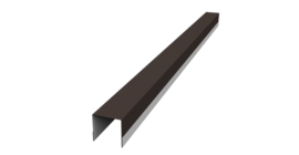 Планка вертикальная обратная для забора жалюзи Palermo 0,45 PE RR 32 темно-коричневый (1,8м)
