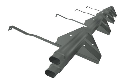 Снегозадержатель трубчатый для натуральной черепицы Стандарт RAL 7005 3м (профиль до 50мм)