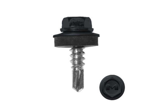 Саморез по металлу Daxmer 5,5х19 RAL 7024 (250) сверло №3