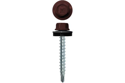 Саморез кровельный Daxmer 4,8х29 RAL 3009 (250) сверло №1