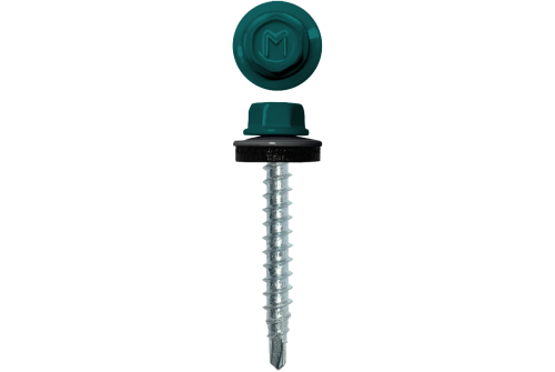 Саморез кровельный Daxmer 4,8х29 RAL 5021 (250) сверло №1