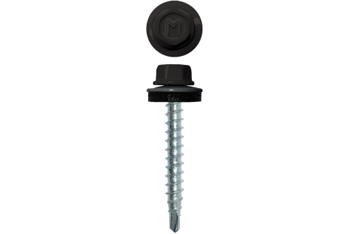 Саморез кровельный Daxmer 4,8х29 RAL 8019 (250) сверло №1