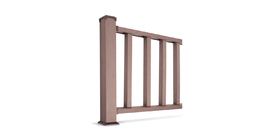 Комплект ограждений из ДПК UnoDeck Portico 1100х1026(h) мм, Венге